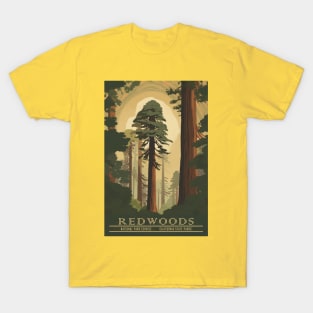 Redwood National Park Vintage Travel Poster T-Shirt